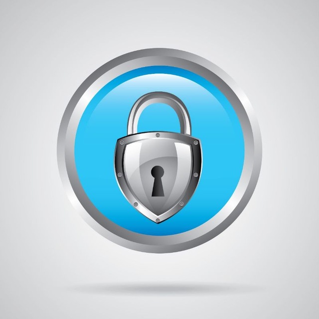 Lock The Memes silver padlock logo on a cyan coin